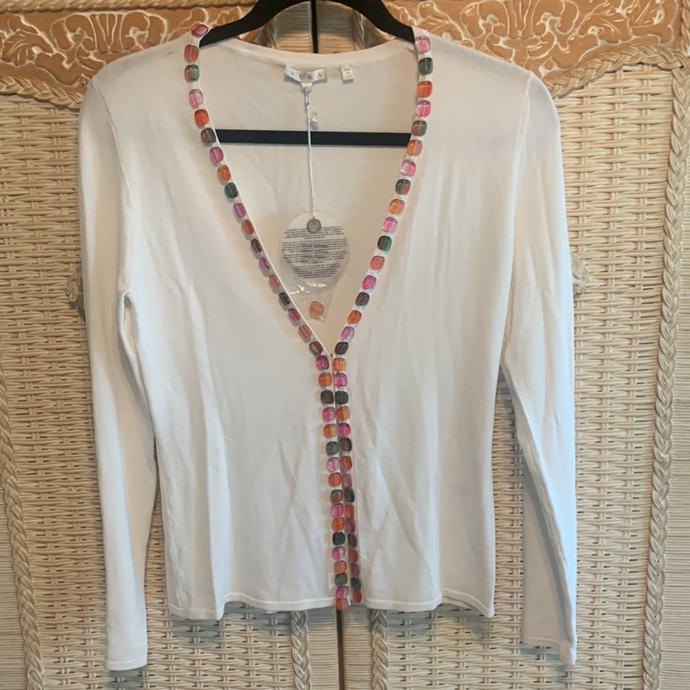 NWT White YUCA Cardigan